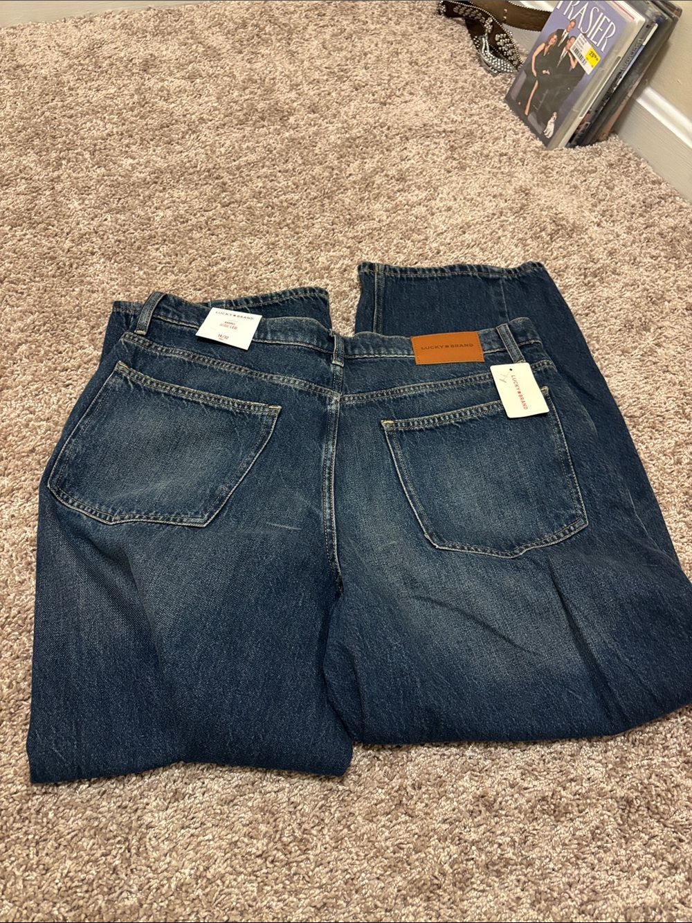 Silhouettes Denim Lucky Brand Barrel Wide Leg Women's Indigo Jeans Carpenter - Picture 8 of 10